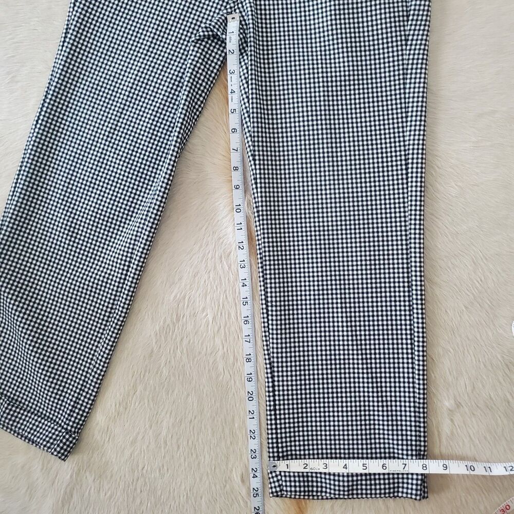 Dickies Women's Pants Size 1 Black White Gingham Cropped Rolled Hem Vintage Vibe - Picture 7 of 9